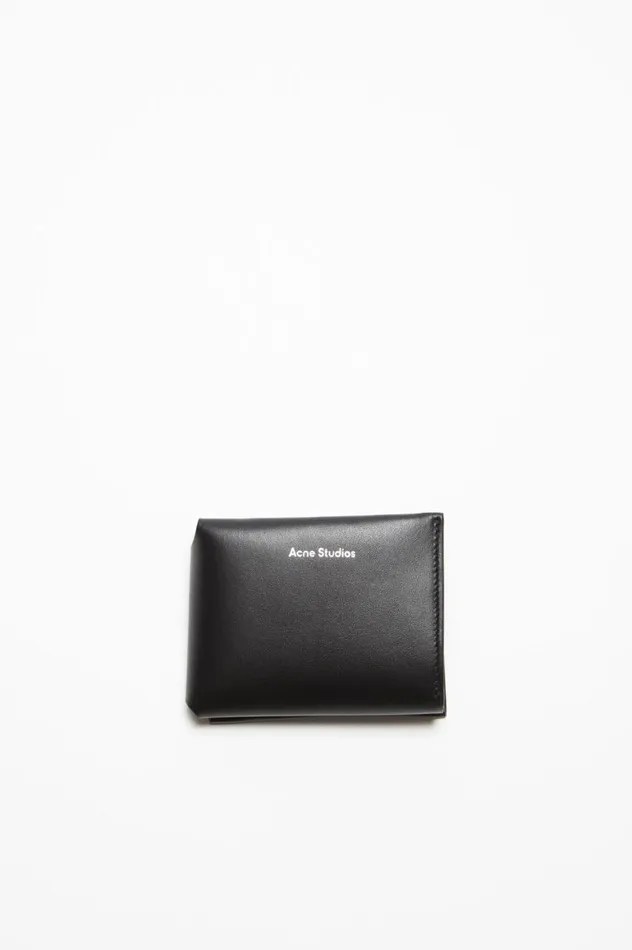 Acne Studios Leather Trifold Wallet Black Men Small Leather Goods