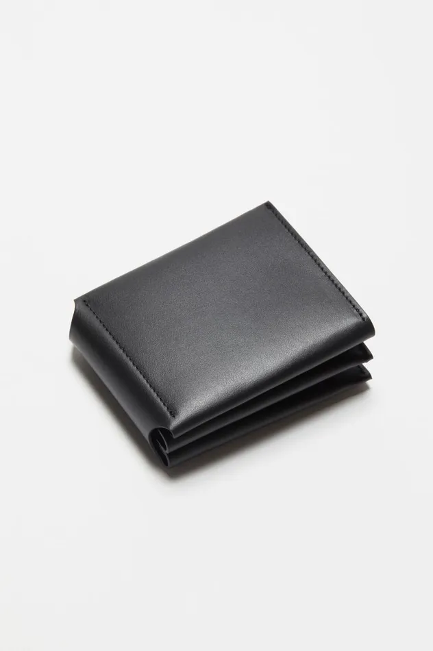 Acne Studios Leather Trifold Wallet Black Men Small Leather Goods