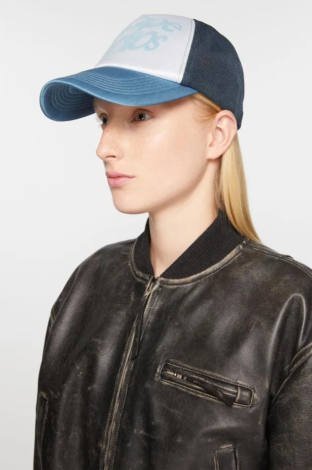 Acne Studios Logo Cap Multi Blue Men Hats