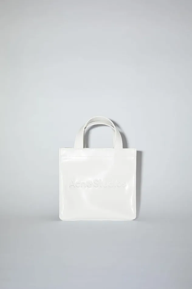 Acne Studios Logo Mini Shoulder Tote Bag White Women Bags