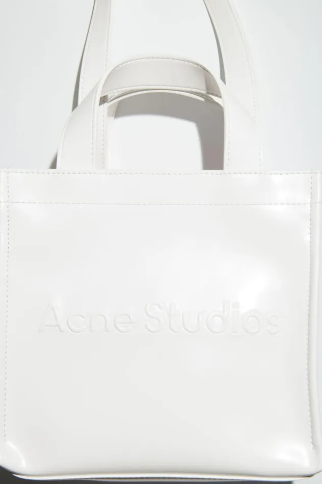 Acne Studios Logo Mini Shoulder Tote Bag White Women Bags