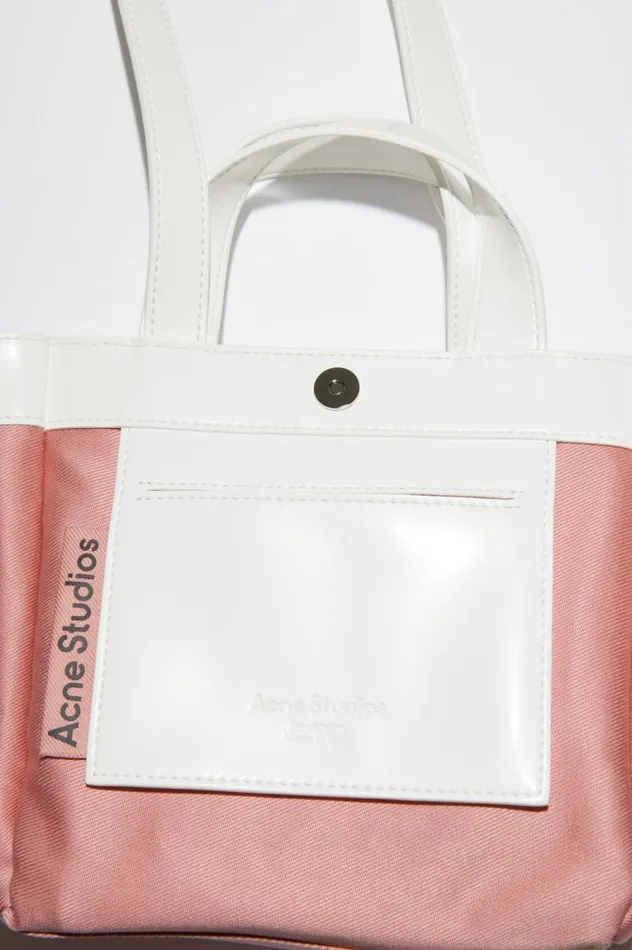 Acne Studios Logo Mini Shoulder Tote Bag White Women Bags