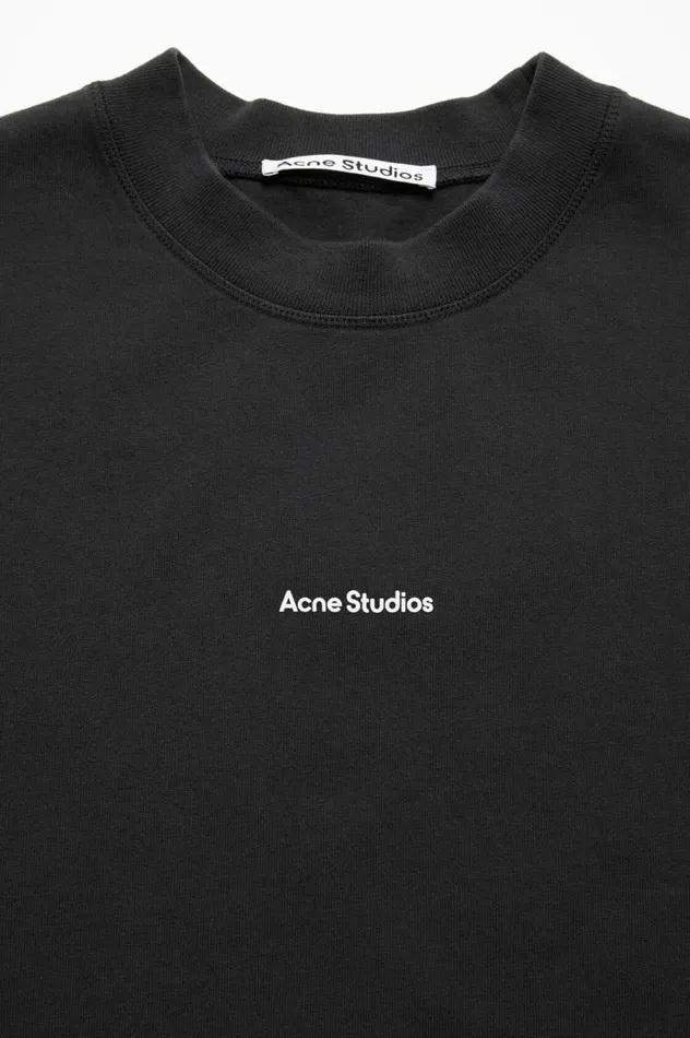 Acne Studios Logo Tshirt Black Men Tshirts