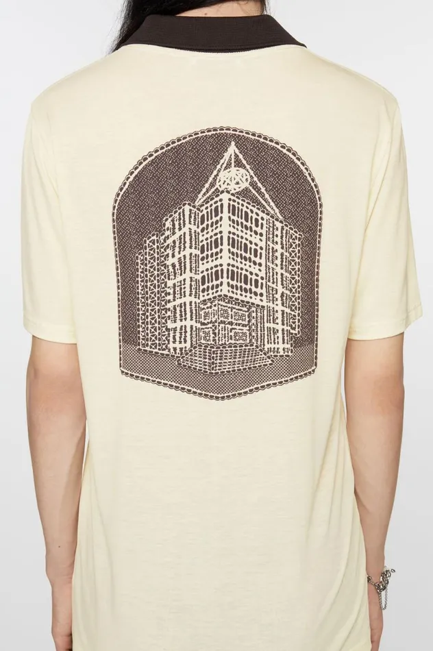 Acne Studios Logo Tshirt Ivory White Men Tshirts