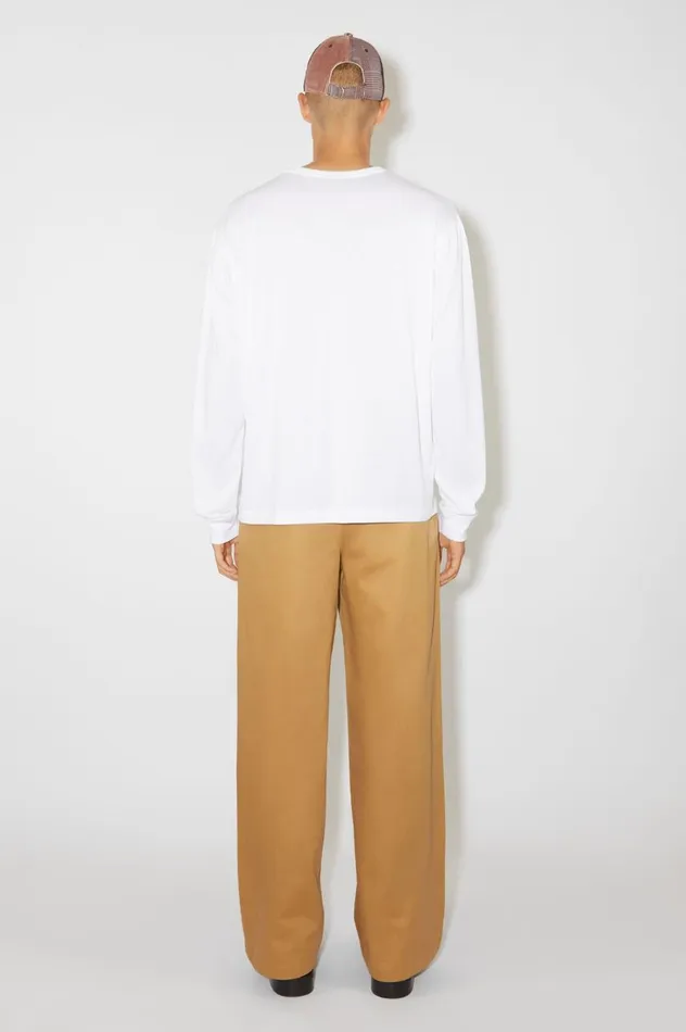 Acne Studios Long Sleeve Tshirt Regular Fit Optic White Women Tshirts