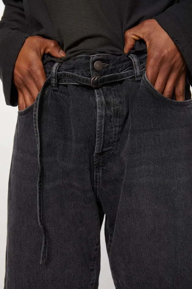 Acne Studios Loose Fit Denim Shorts Black Men Shorts