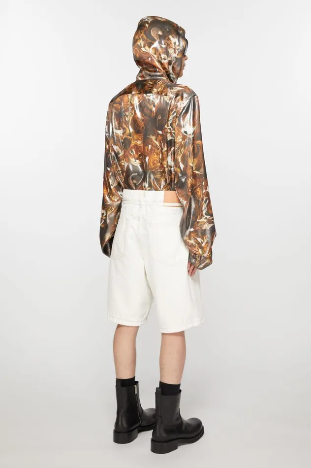 Acne Studios Loose Fit Denim Shorts Off White Women Shorts