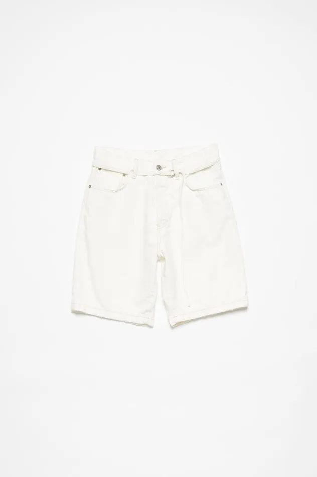 Acne Studios Loose Fit Denim Shorts Off White Women Shorts