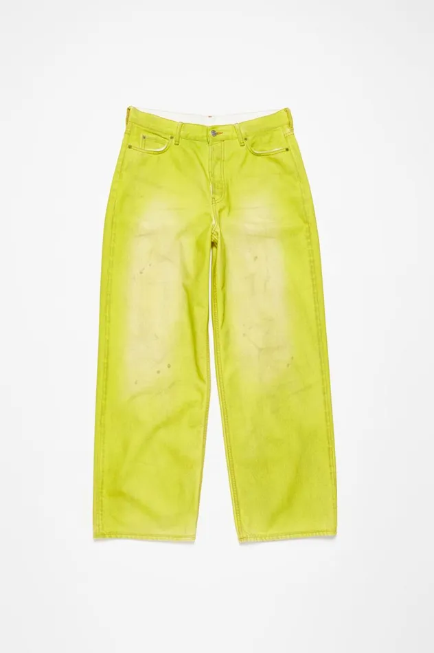 Acne Studios Loose Fit Jeans 8211 1981F Neon Yellow Women Jeans