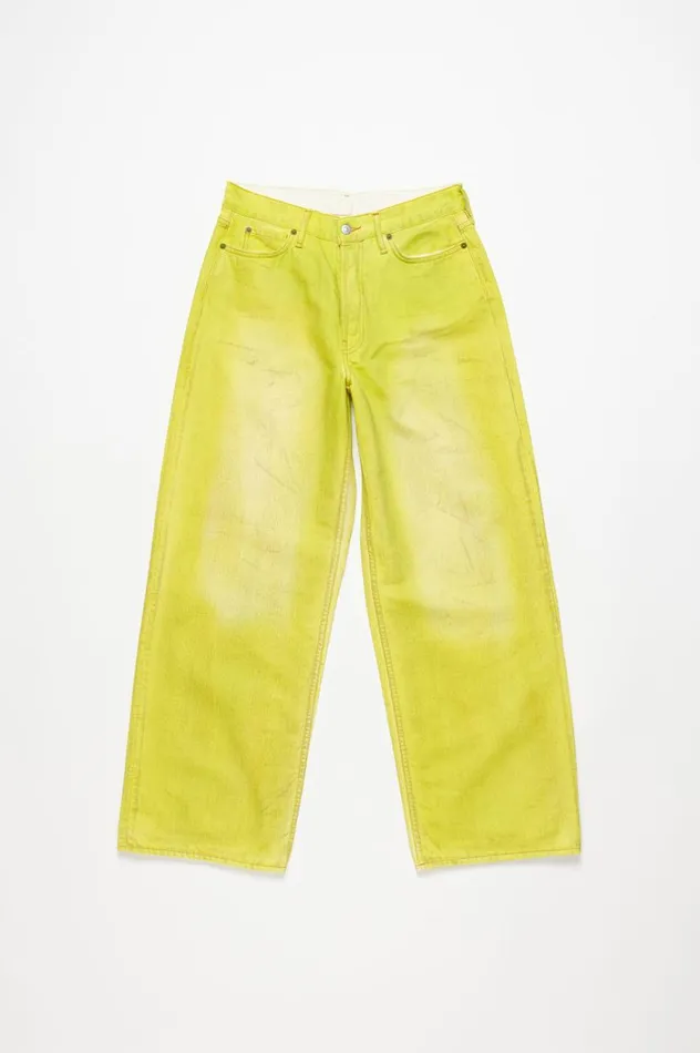 Acne Studios Loose Fit Jeans 8211 1981F Neon Yellow Women Jeans
