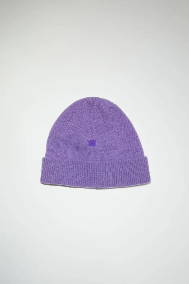 Acne Studios Micro Face Patch Beanie Iris Purple Men Hats