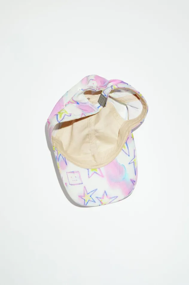 Acne Studios Micro Face Patch Cap Pale Pinkmulti Men Hats