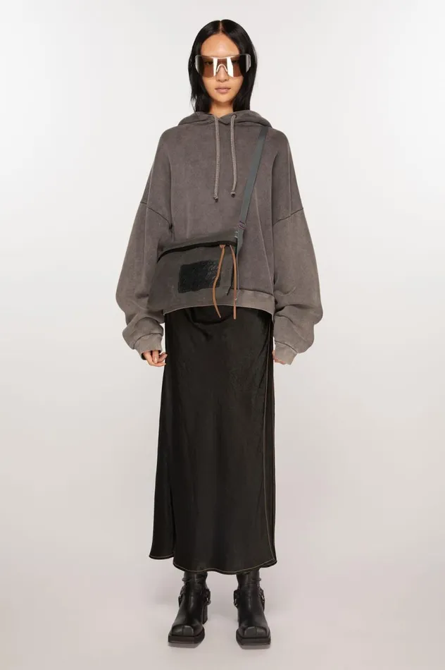 Acne Studios Mini Messenger Bag Greyblack Women Bags