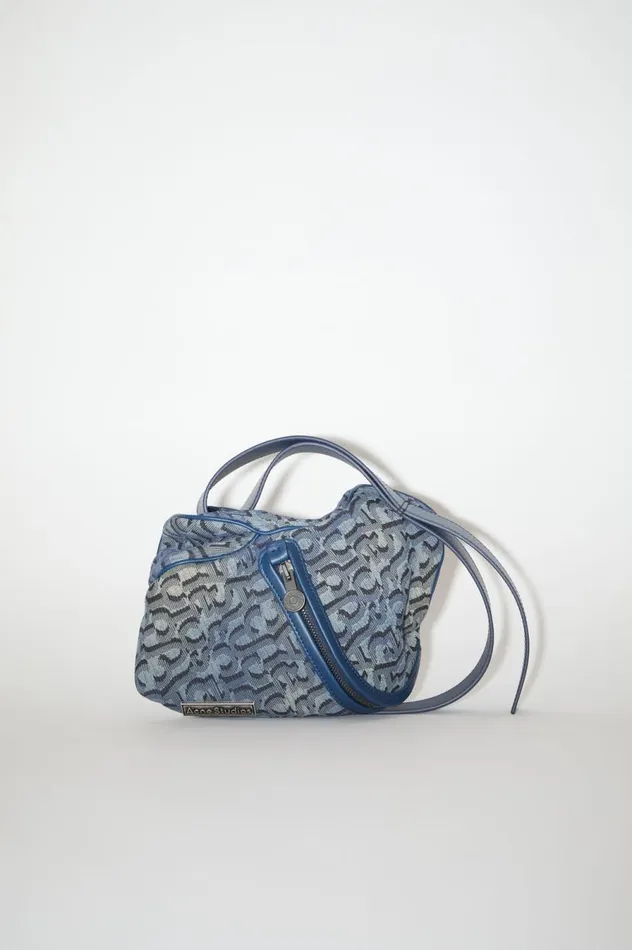 Acne Studios Monogram Mini Pouch Denim Blue Men Bags