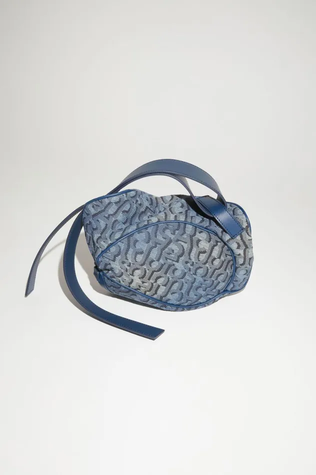 Acne Studios Monogram Mini Pouch Denim Blue Men Bags
