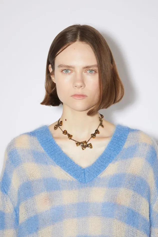 Acne Studios Multi Bow Necklace Antique Gold Women Jewellery