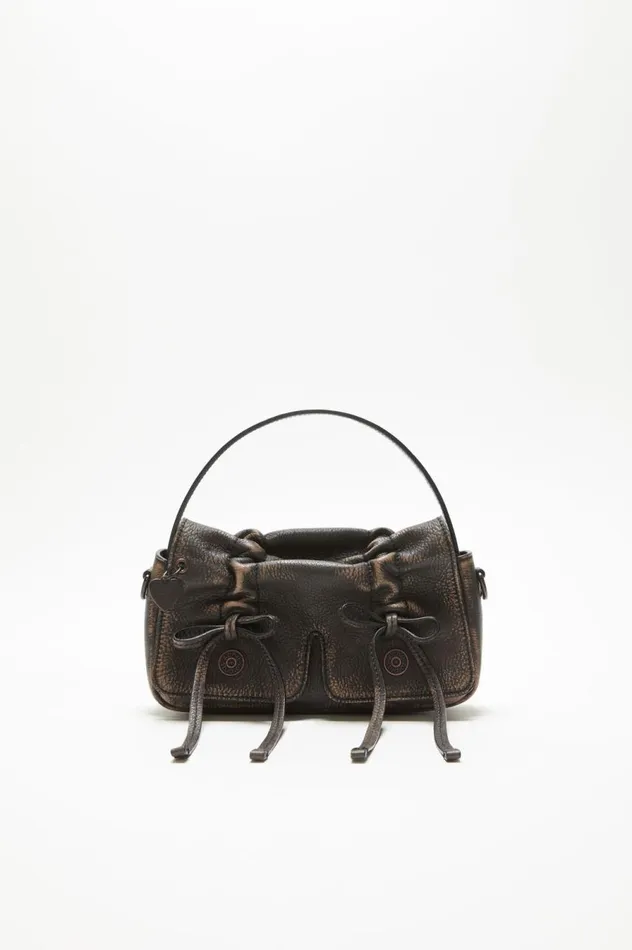 Acne Studios Multipocket Micro Bag Dark Brownbeige Men Bags