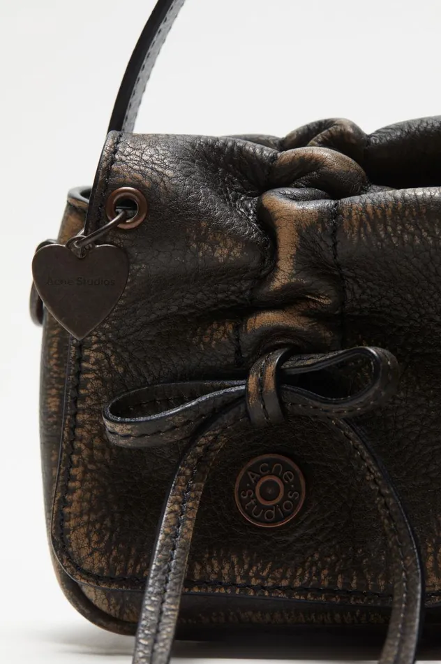 Acne Studios Multipocket Micro Bag Dark Brownbeige Men Bags