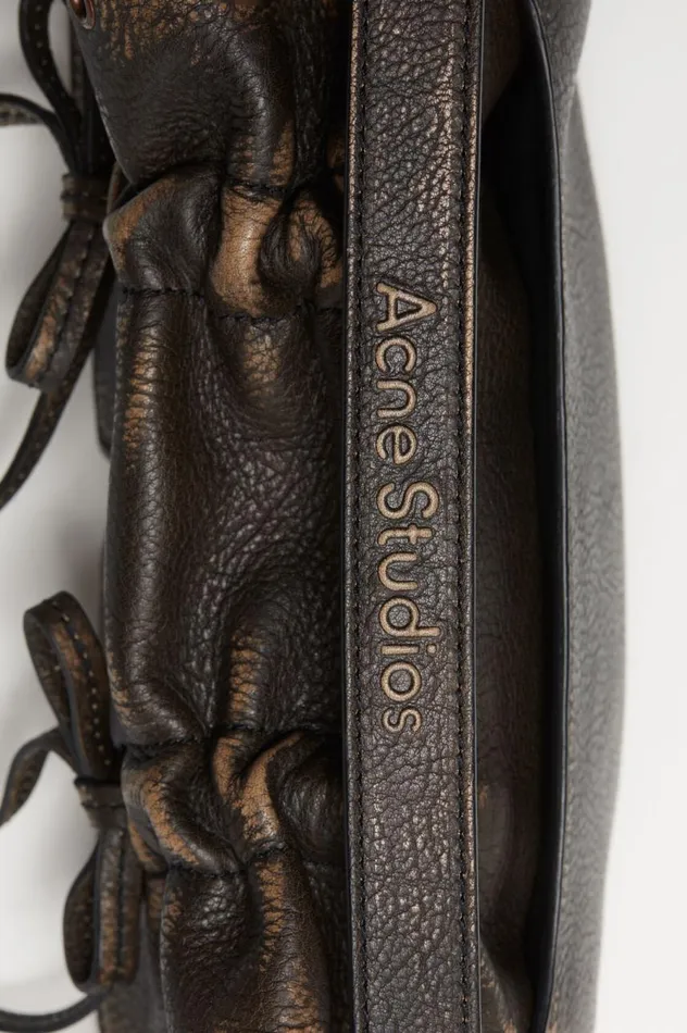 Acne Studios Multipocket Micro Bag Dark Brownbeige Men Bags