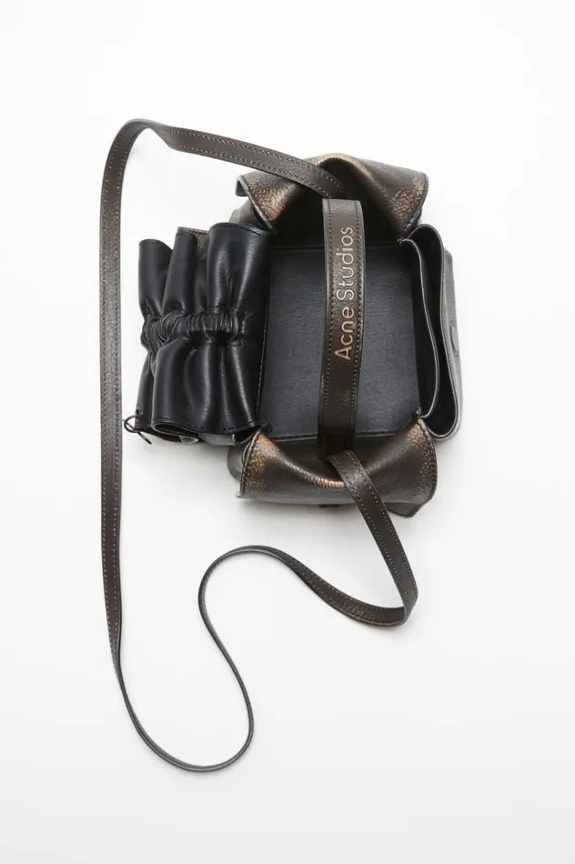Acne Studios Multipocket Mini Bag Dark Brownbeige Men Bags
