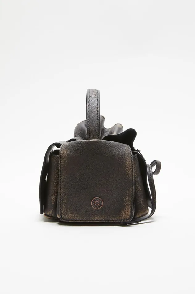 Acne Studios Multipocket Mini Bag Dark Brownbeige Men Bags