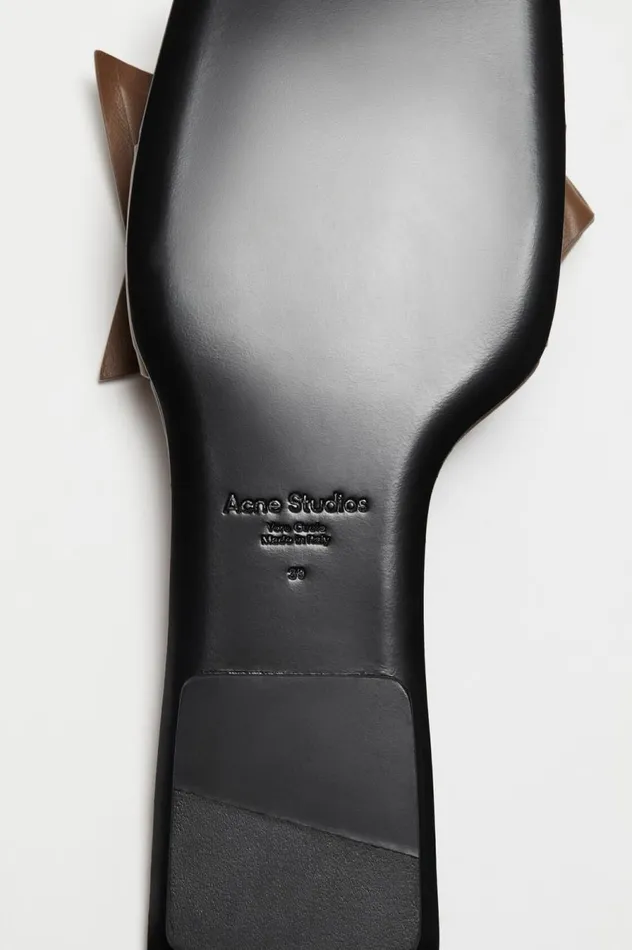 Acne Studios Musubi Leather Sandal Camel Brown Women Shoes
