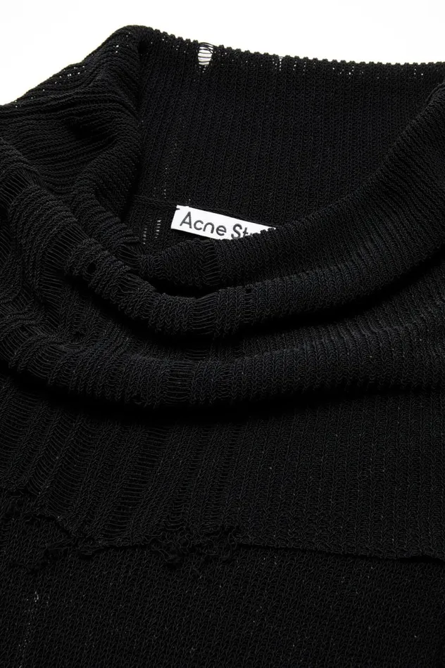 Acne Studios Open Knit Dress Brownblack Women Dresses