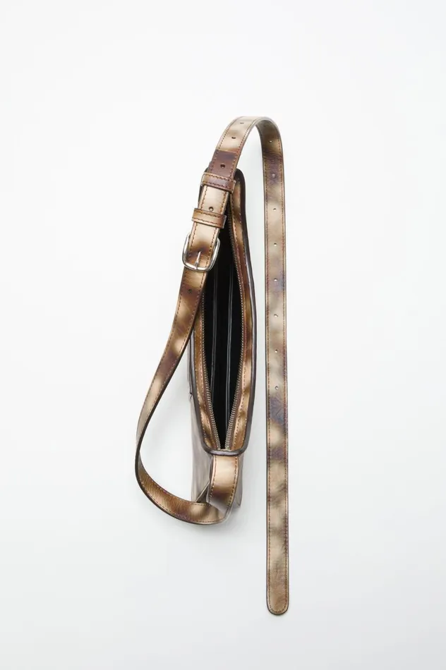 Acne Studios Platt Mini Shoulder Bag Multi Brown Women Bags