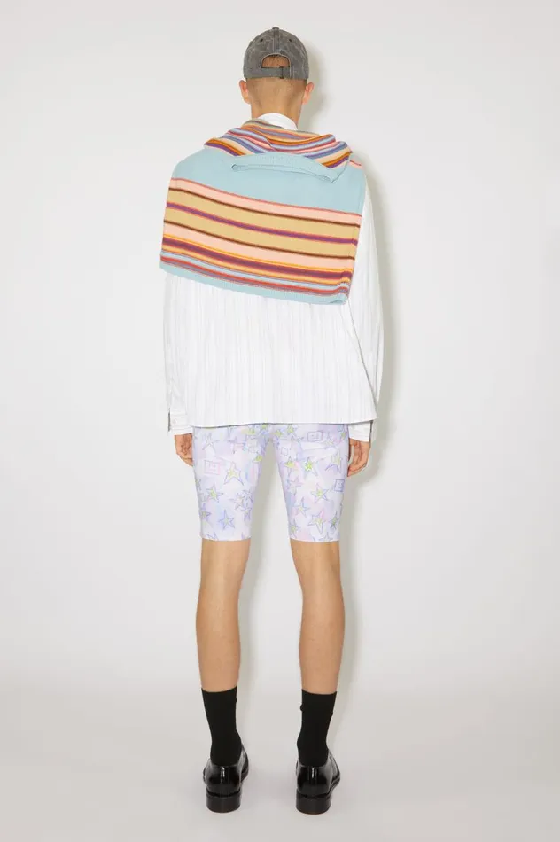 Acne Studios Printed Shorts Pale Pinkmulti Men Shorts