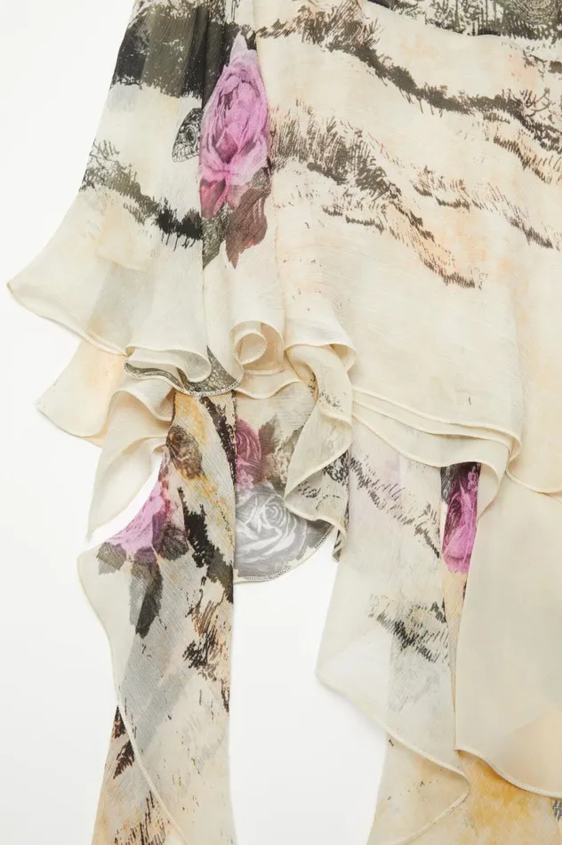 Acne Studios Printed Strap Dress Multi Yellow Women Dresses