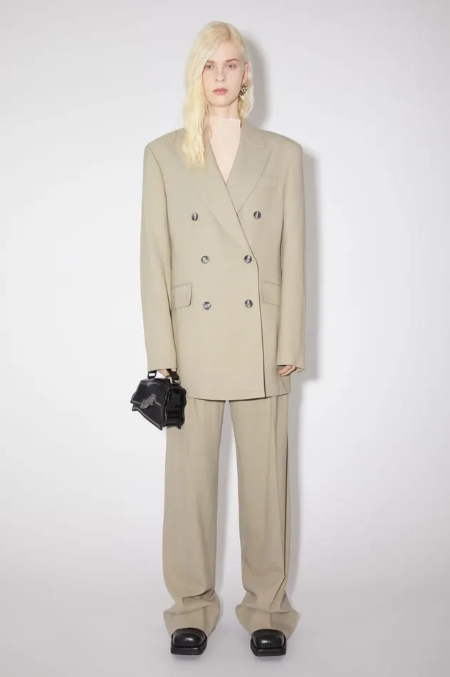Acne Studios Relaxed Fit Suit Jacket Dusty Grey Women Outerwear