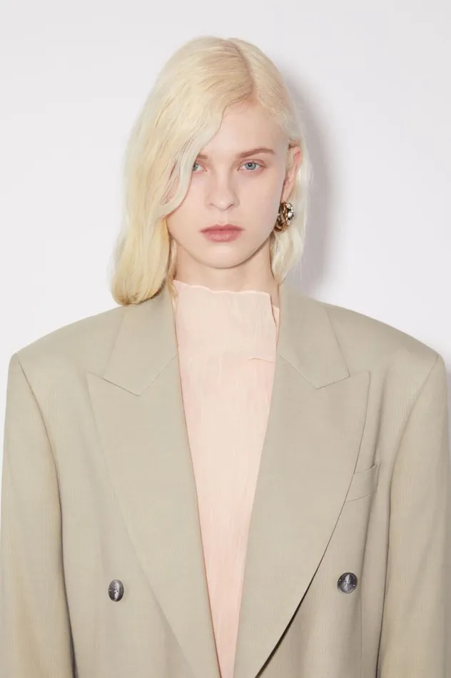 Acne Studios Relaxed Fit Suit Jacket Dusty Grey Women Outerwear