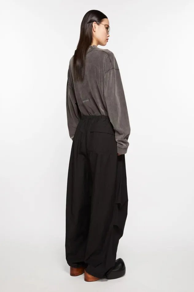 Acne Studios Relaxed Fit Trousers Black Women Trousers