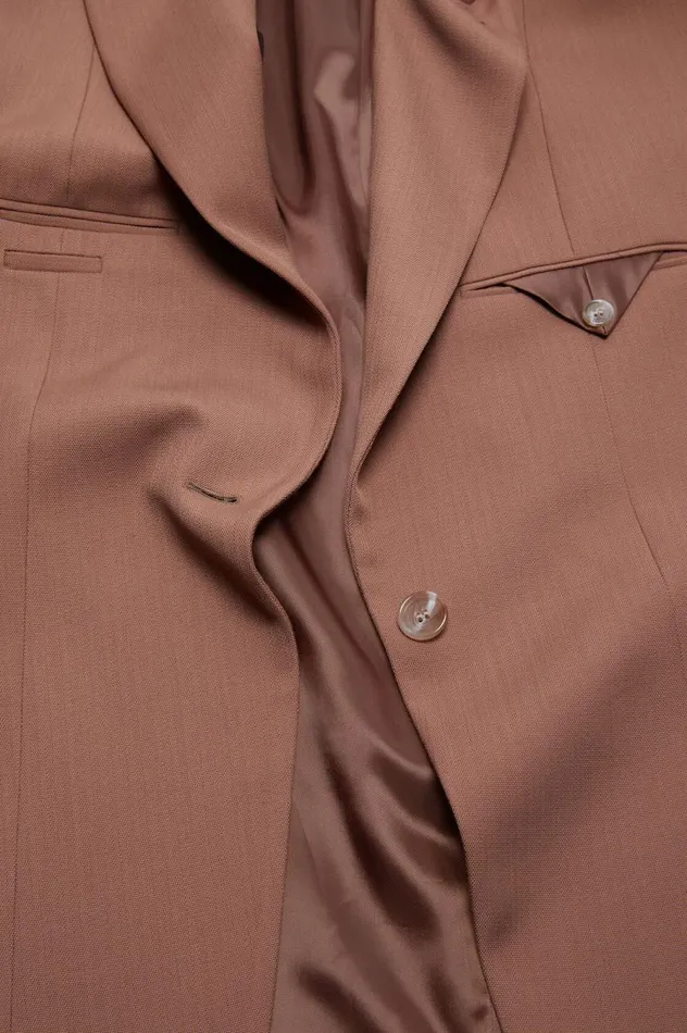 Acne Studios Singlebreasted Jacket Metallic Brown Women Suit Jackets