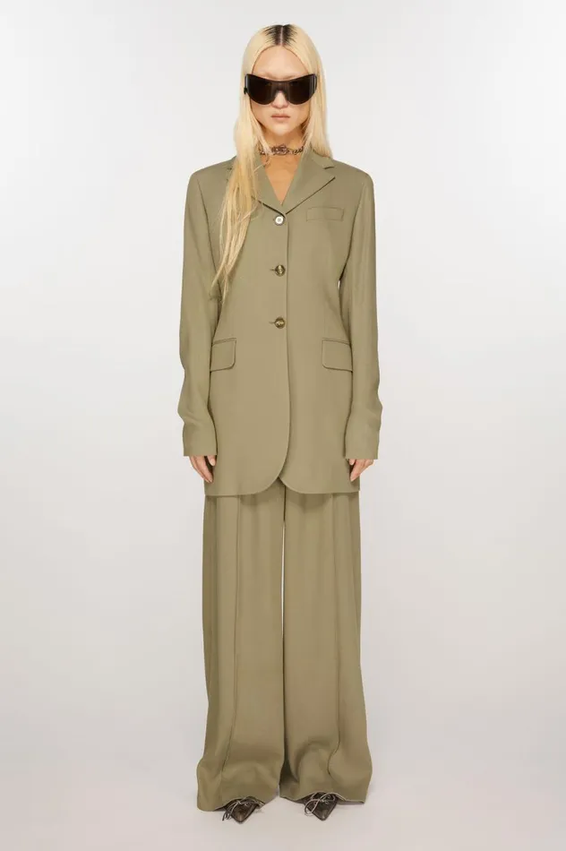 Acne Studios Singlebreasted Jacket Mud Beige Women Suit Jackets
