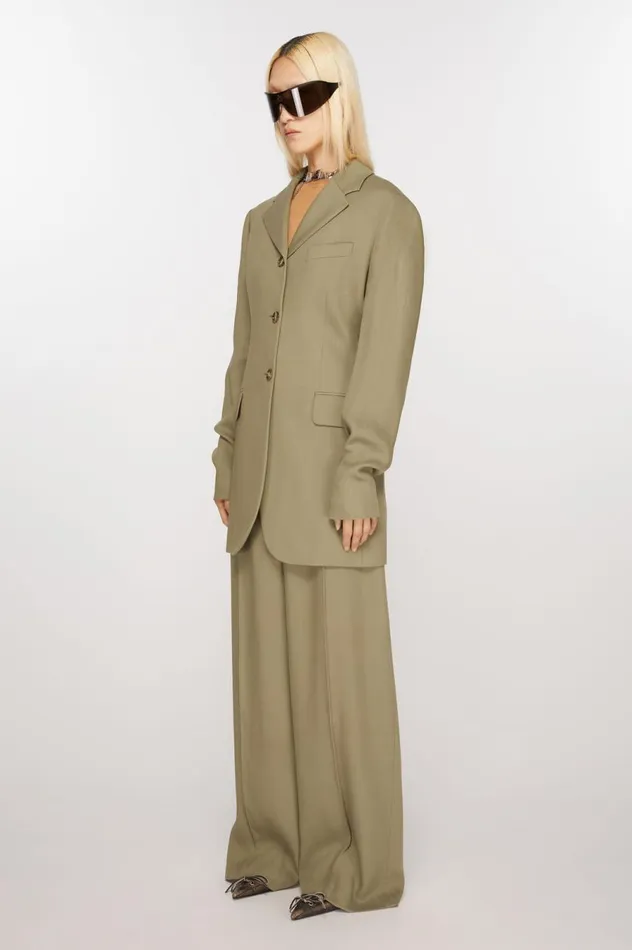 Acne Studios Singlebreasted Jacket Mud Beige Women Suit Jackets