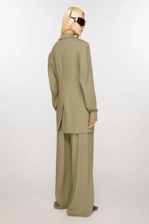 Acne Studios Singlebreasted Jacket Mud Beige Women Suit Jackets