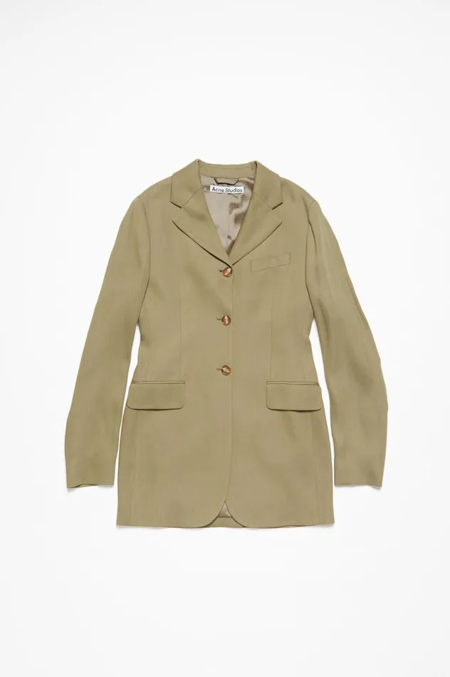 Acne Studios Singlebreasted Jacket Mud Beige Women Suit Jackets