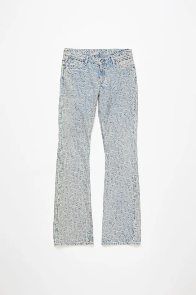 Acne Studios Slim Fit Jeans 8211 2005 Monogram Bluebeige Women Jeans