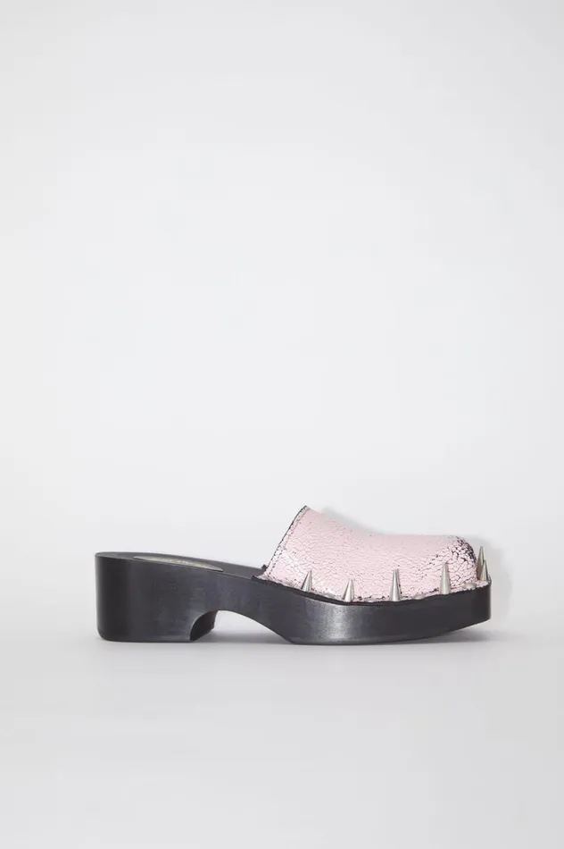 Acne Studios Suede Spike Clog Sandal Blackpink Women Shoes