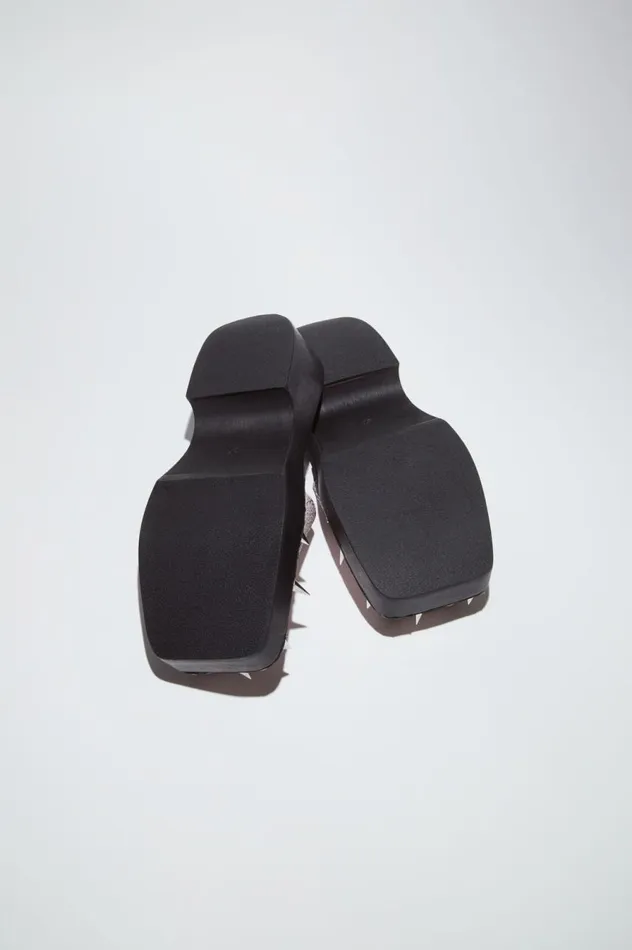 Acne Studios Suede Spike Clog Sandal Blackpink Women Shoes