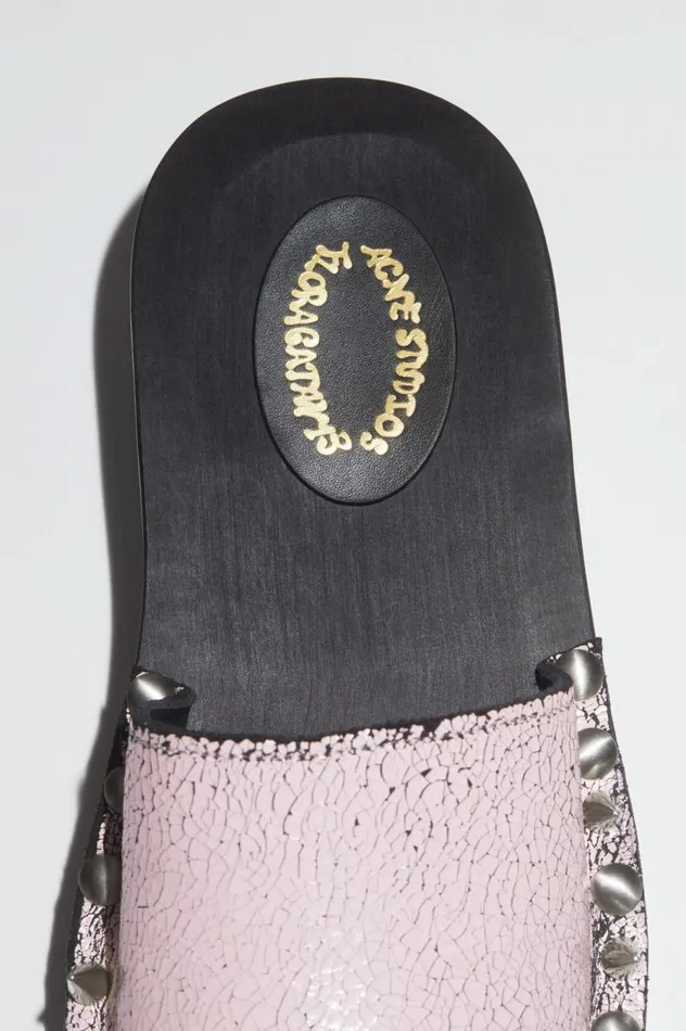 Acne Studios Suede Spike Clog Sandal Blackpink Women Shoes