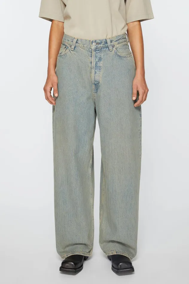 Acne Studios Super Baggy Fit Jeans 8211 2023F Bluebeige Women Jeans