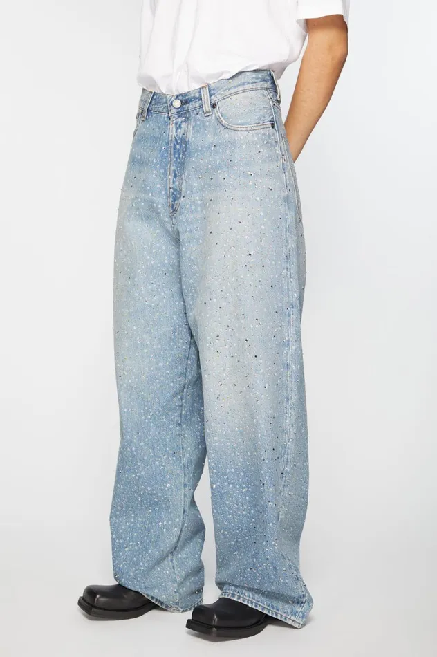 Acne Studios Super Baggy Fit Jeans 8211 2023F Light Blue Women Jeans