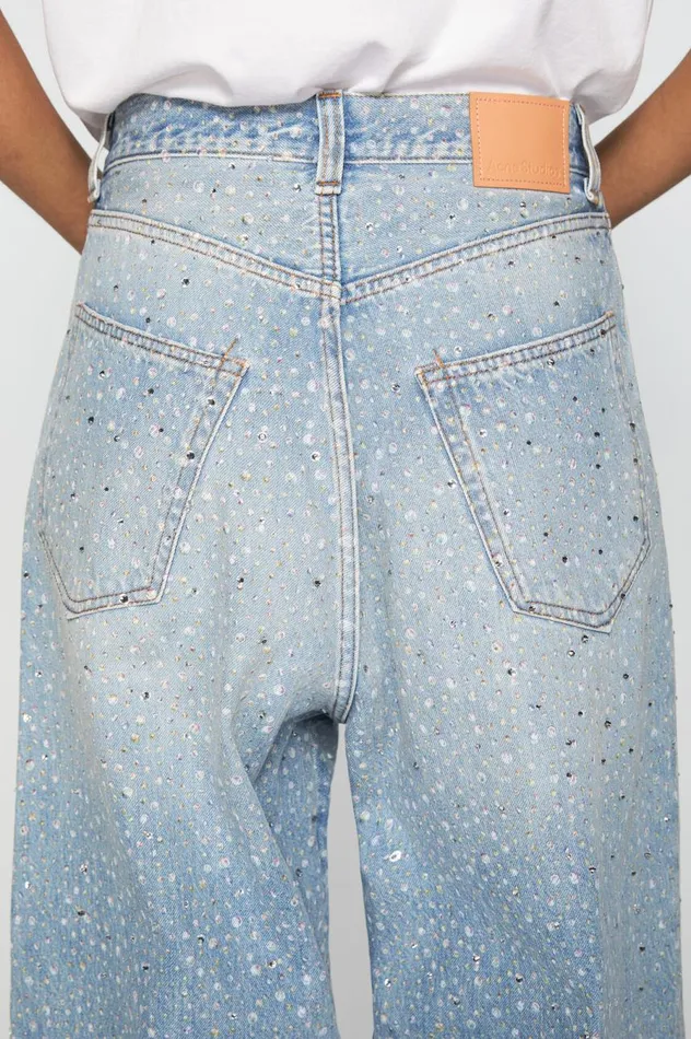 Acne Studios Super Baggy Fit Jeans 8211 2023F Light Blue Women Jeans