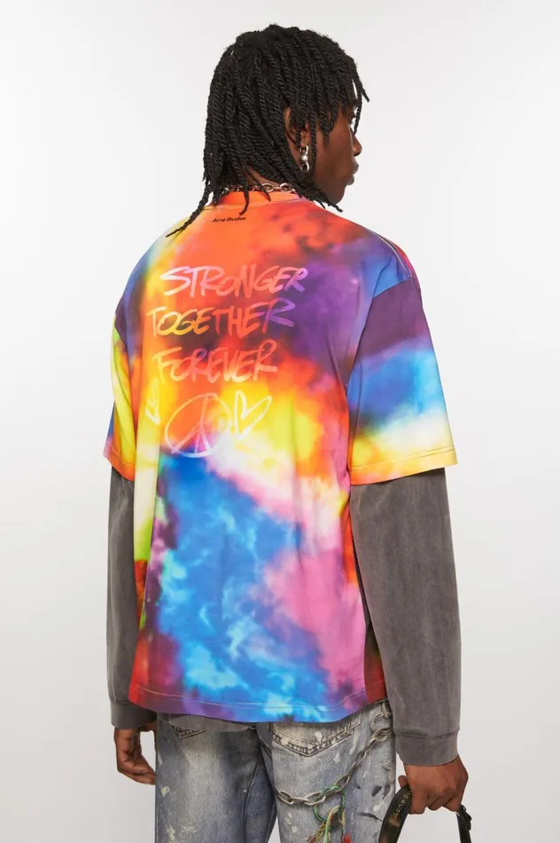 Acne Studios Tshirt Stronger Together Forever Multicolor Women Tshirts
