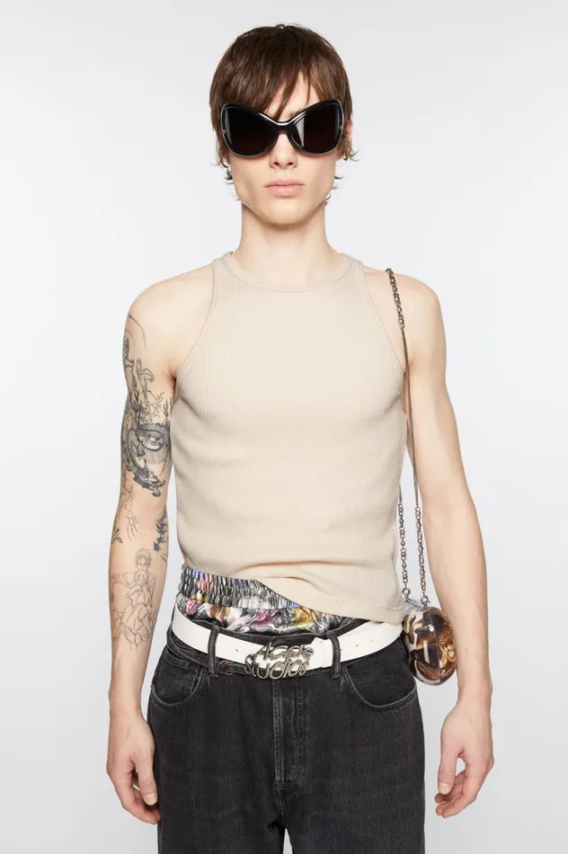 Acne Studios Tank Top Soft Pink Women Tshirts