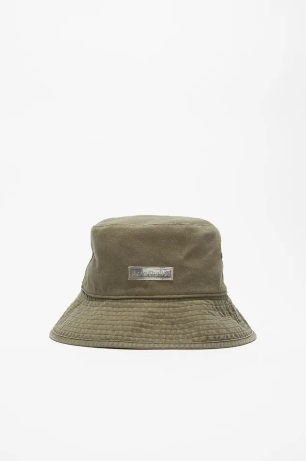 Acne Studios Twill Bucket Hat Khaki Green Men Hats