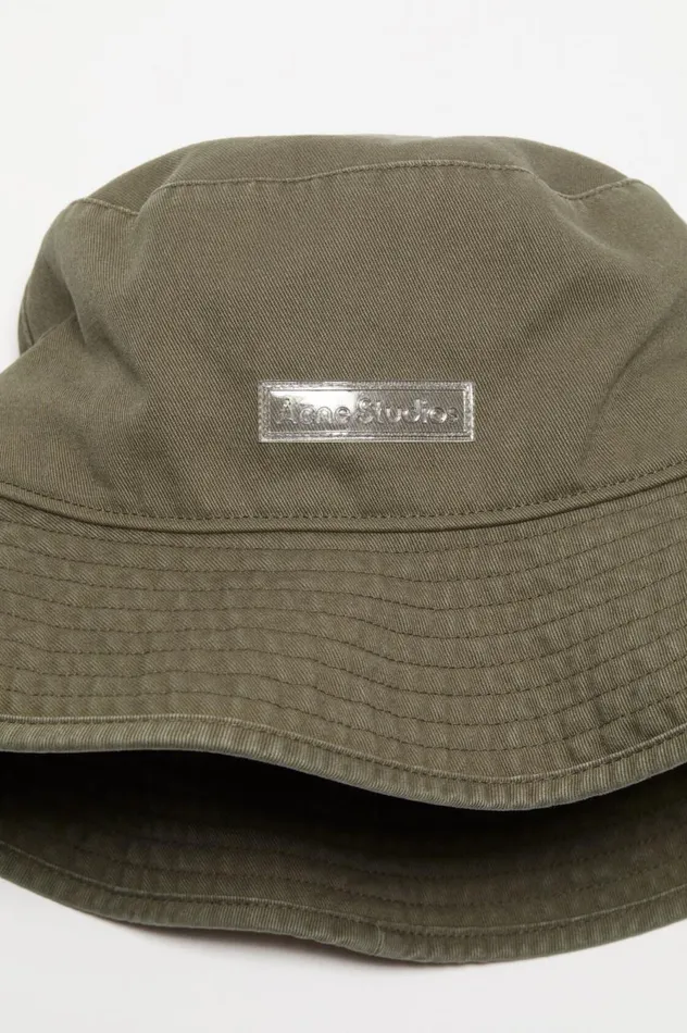 Acne Studios Twill Bucket Hat Khaki Green Men Hats