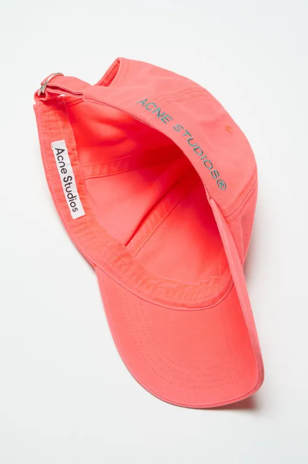 Acne Studios Twill Cap Fluo Pink Women Hats